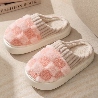 Winter Toe Wrap Thick Cotton Slippers