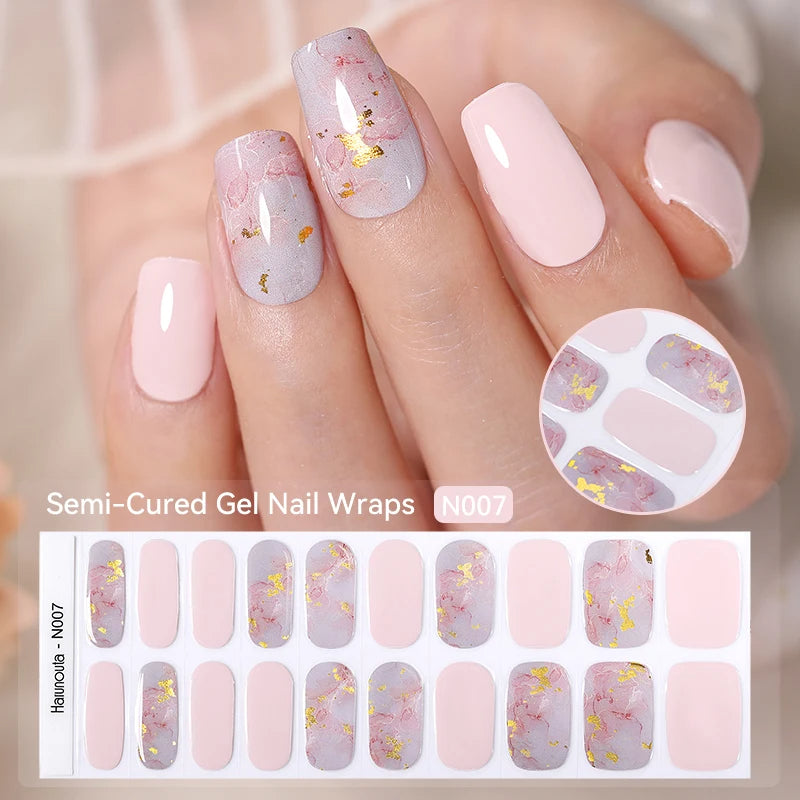 Gradient French Semi-Cured Gel Nail Sticker Tips (x20)