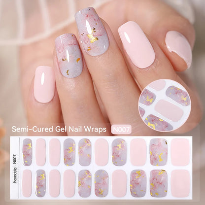 Gradient French Semi-Cured Gel Nail Sticker Tips (x20)