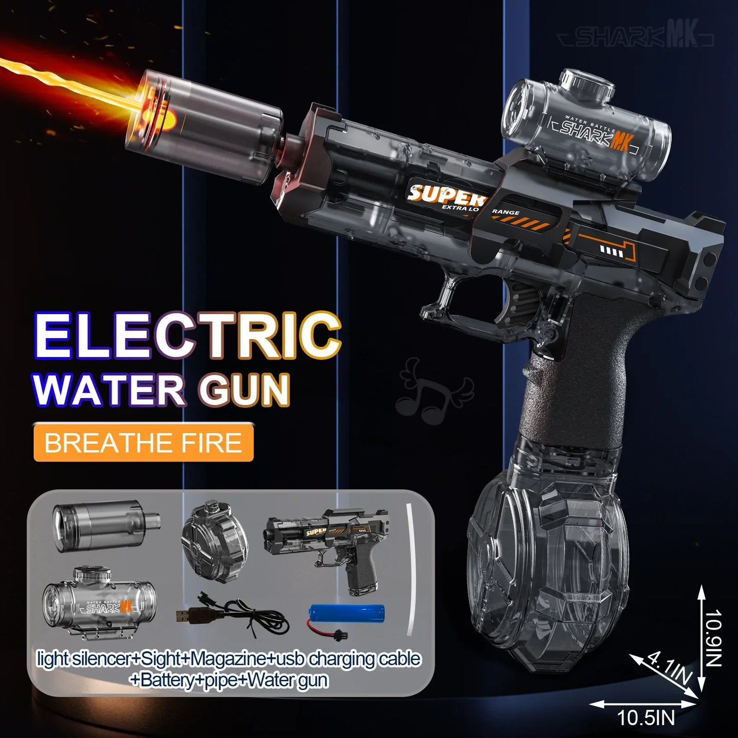 Glow LED Water Gun - Pistol
