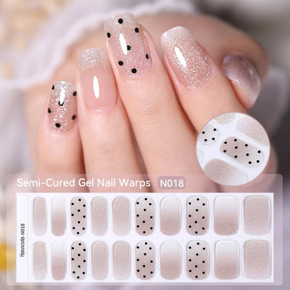 Gradient French Semi-Cured Gel Nail Sticker Tips (x20)