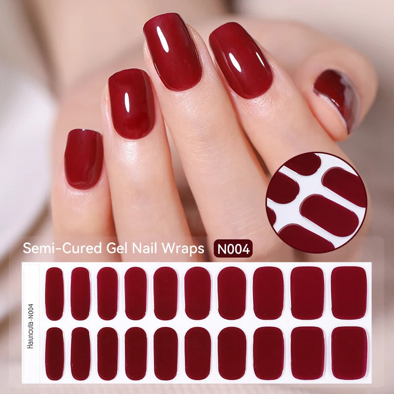 Gradient French Semi-Cured Gel Nail Sticker Tips (x20)