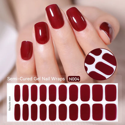 Gradient French Semi-Cured Gel Nail Sticker Tips (x20)
