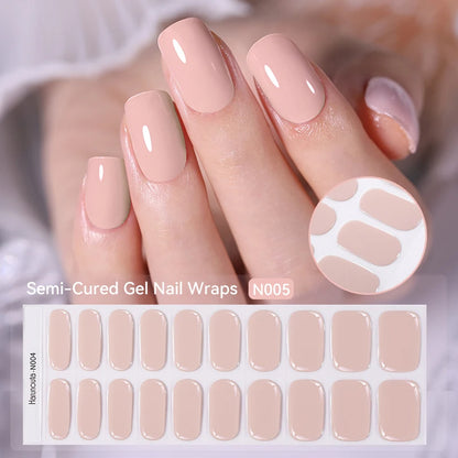 Gradient French Semi-Cured Gel Nail Sticker Tips (x20)