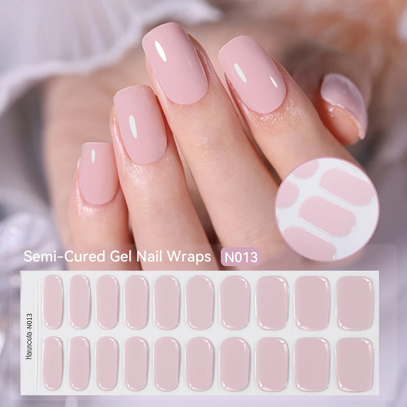 Gradient French Semi-Cured Gel Nail Sticker Tips (x20)