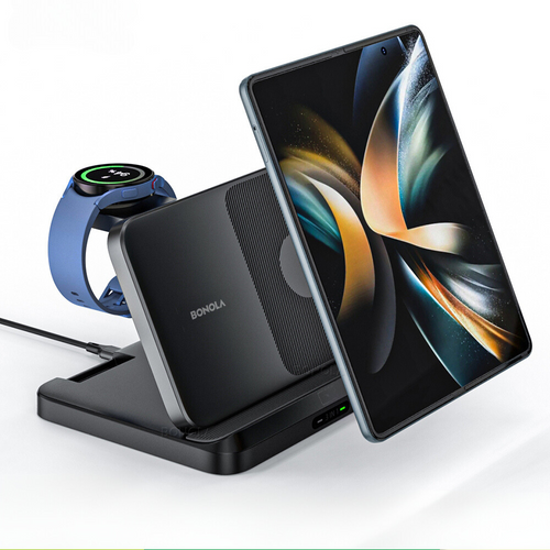 Foldable Wireless Charger 3 in 1 Station for Samsung Z Fold 3/Z Flip4