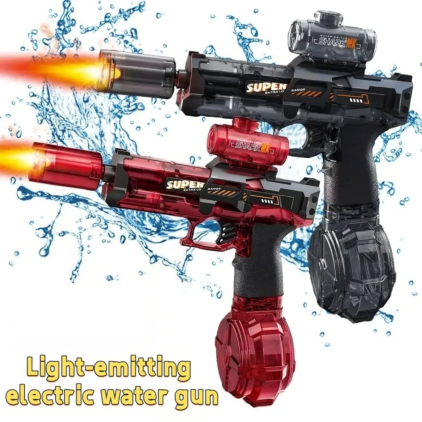 Glow LED Water Gun - Pistol