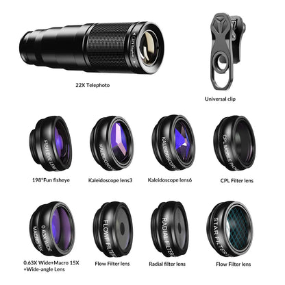 10 in 1 Telescope Zoom Mobile Phone Lens Kit