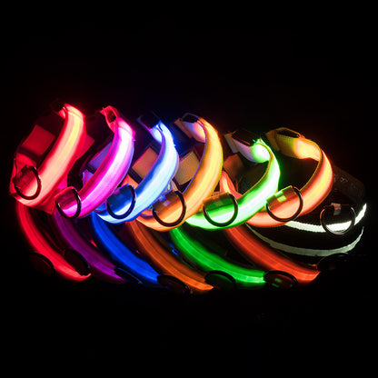 LED Glowing Dog Collars - Rechargeable