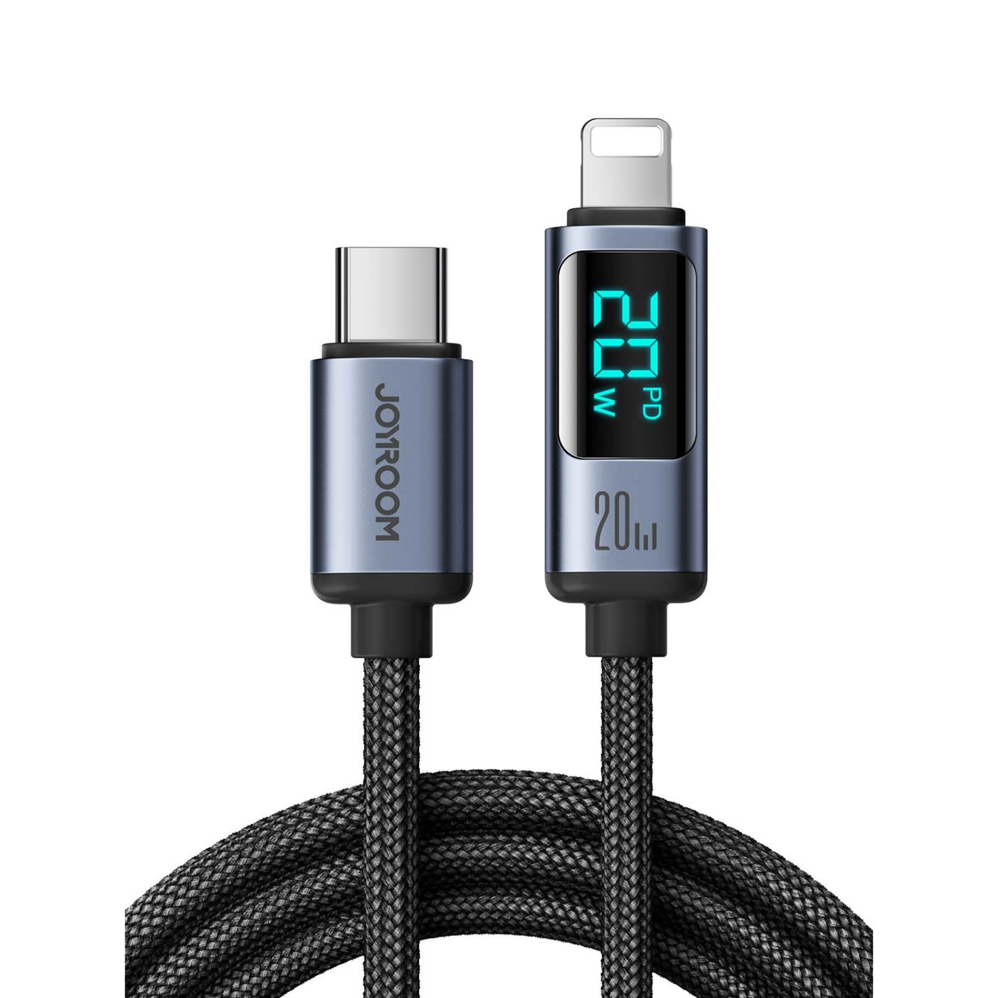 Braided USB Charger/Data Cable with Display