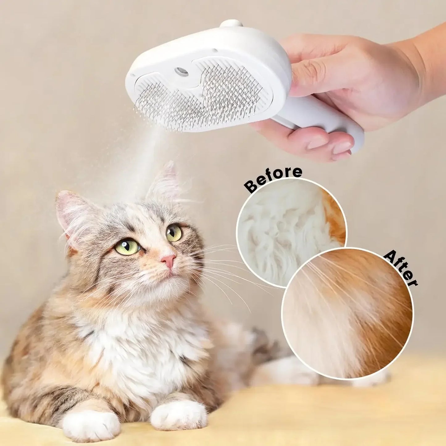 Pet Steam Grooming Brush