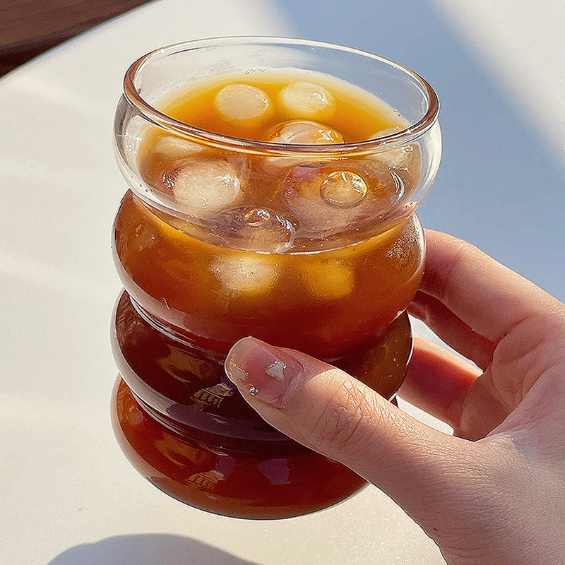 Corrugated Glass Cup Coffee Milk Cup 300ml-350ml