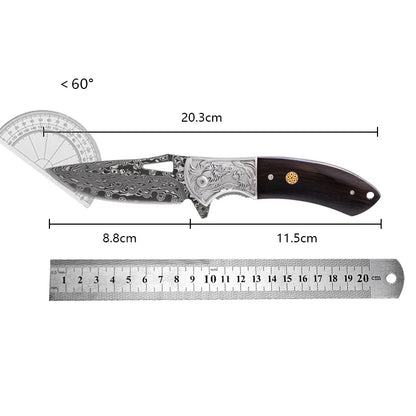 Damascus Steel Folding Knife