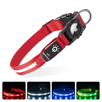 LED Pet Collar with AirTag Holder (for Dogs and Cats)