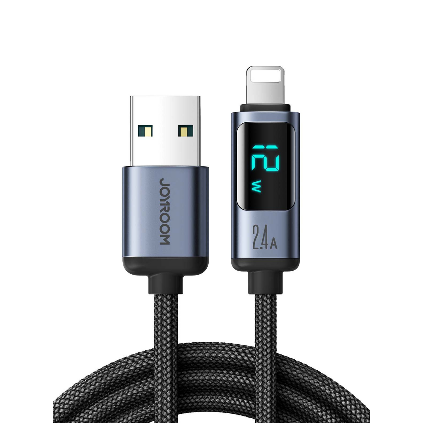 Braided USB Charger/Data Cable with Display