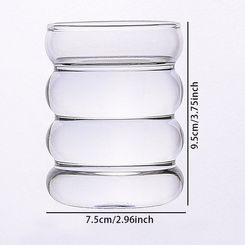 Corrugated Glass Cup Coffee Milk Cup 300ml-350ml