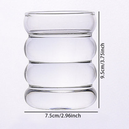 Corrugated Glass Cup Coffee Milk Cup 300ml-350ml