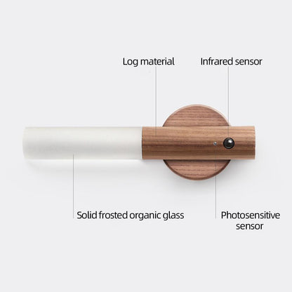 Wood Motion Sensor Wall LED Lamp