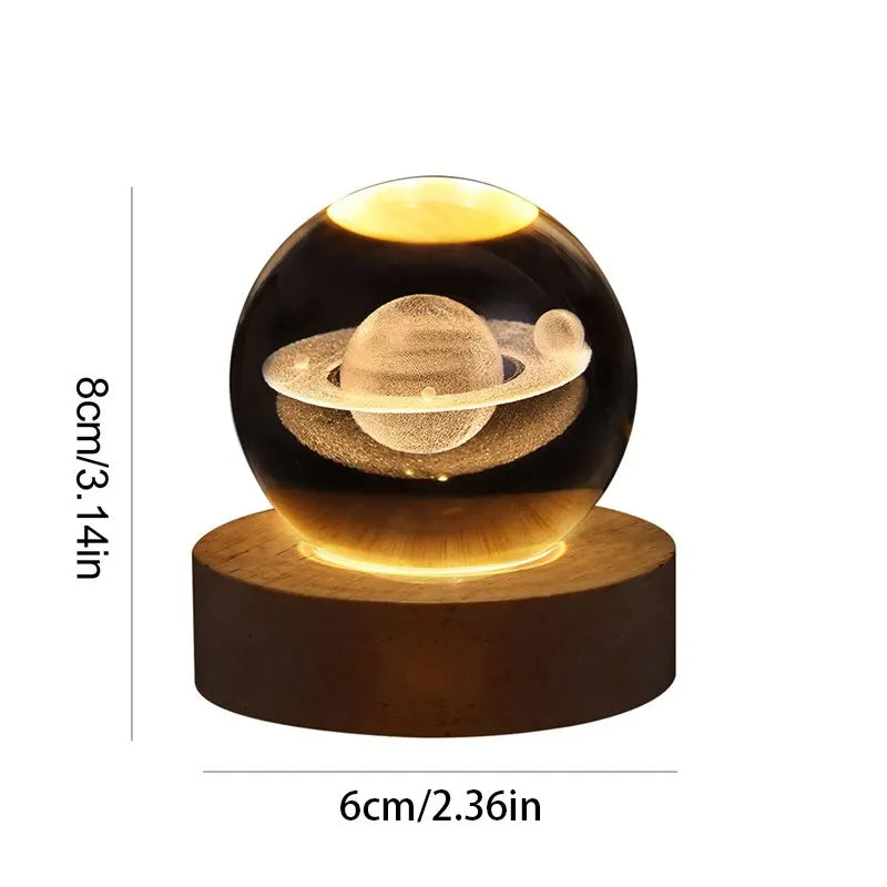 LED Night Light Milky Way Galaxy Solar System Crystal Ball