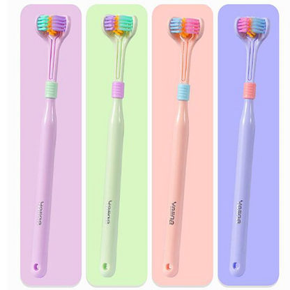 Three-Sided Soft Toothbrush