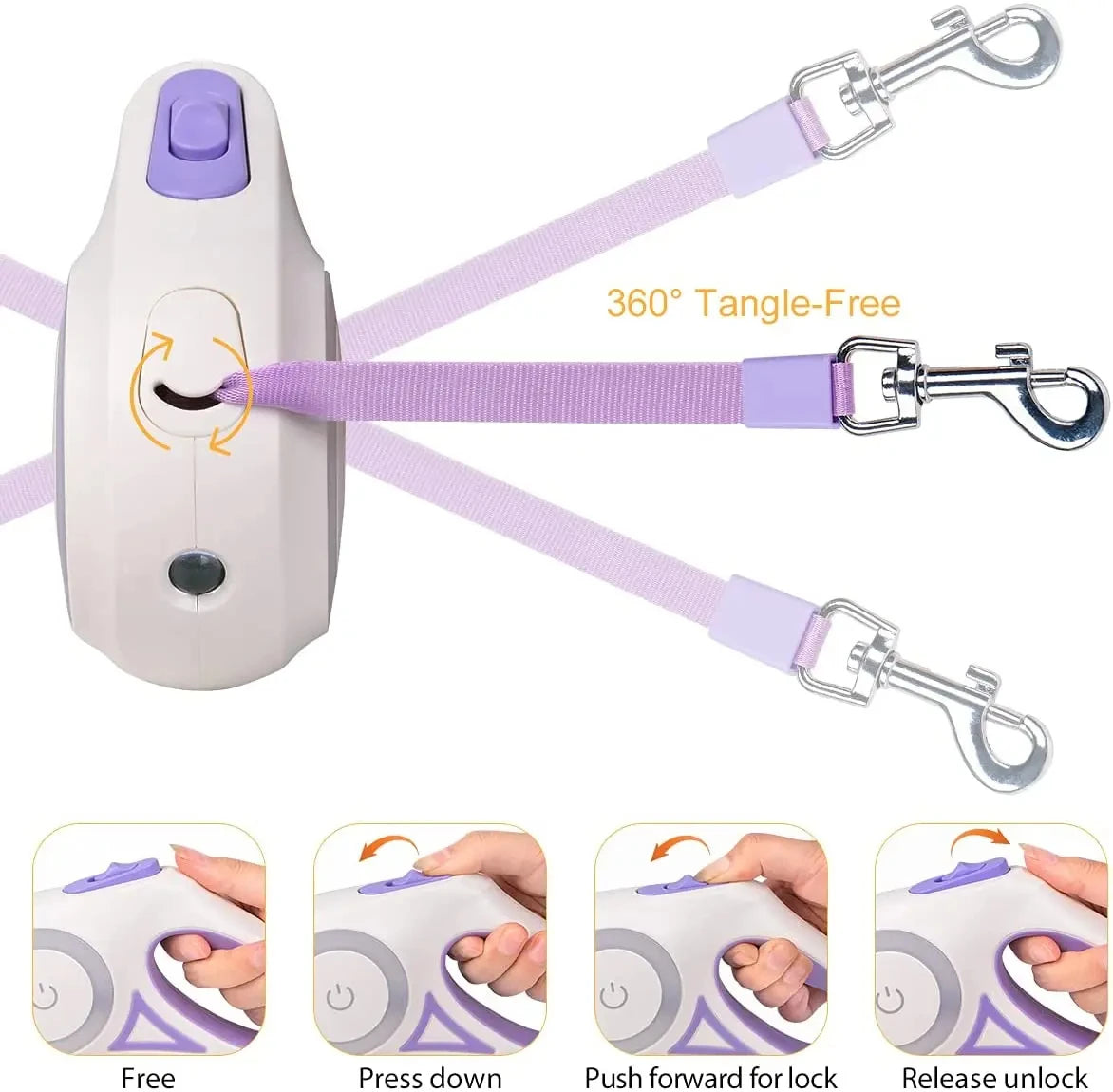 Retractable LED Dog Leash