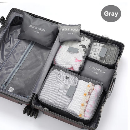 6 Pcs Travel Clothes Storage Bags