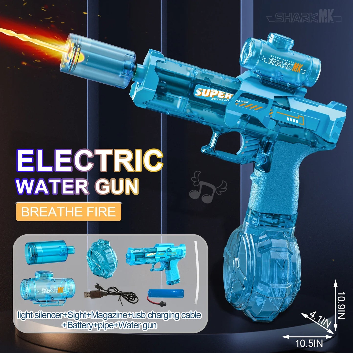 Glow LED Water Gun - Pistol