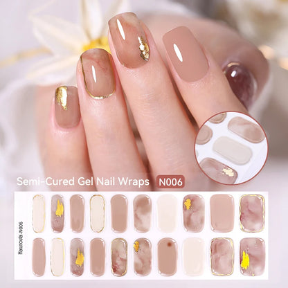 Gradient French Semi-Cured Gel Nail Sticker Tips (x20)